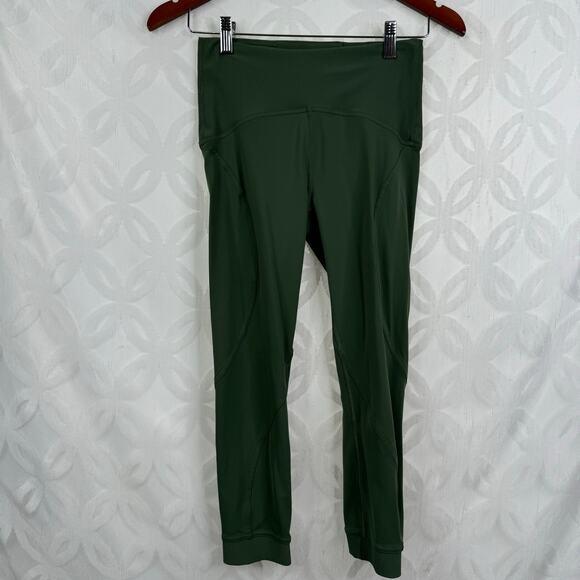 Lululemon Train Free High-Rise Crop 23" Algae Green Legging Size 6 - Picture 8 of 10